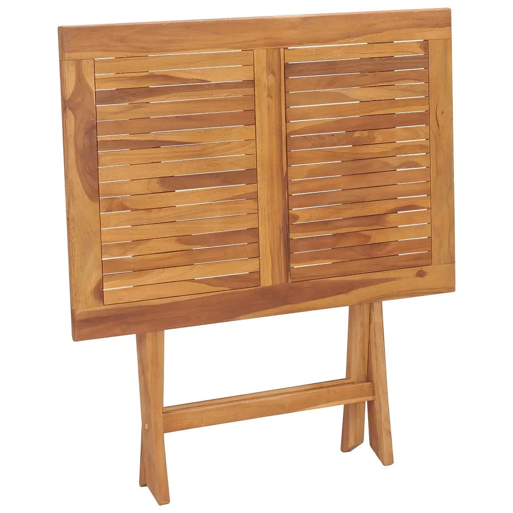 Tavolo da Giardino Pieghevole 90x60x75 cm in Massello di Teak 315445