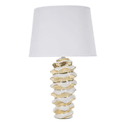Lampada da Tavolo VKH110, Bianco, Ceramica, 33x33x53 cm