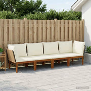 4 pcs Legno massiccio di acacia e corda Naturale 3407775