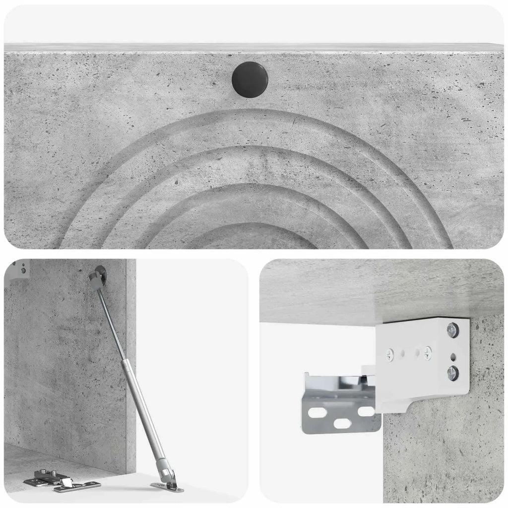 Mobile Porta TV da Muro Grigio Cemento 98 x 31 x 30 cm 898218