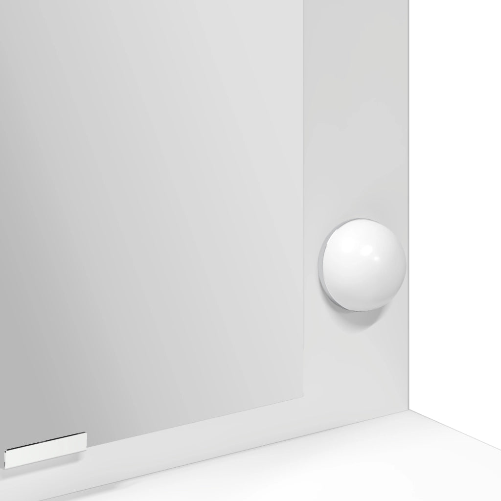 Tavolo da Trucco Bianco con Luci LED - 100x41x135 cm