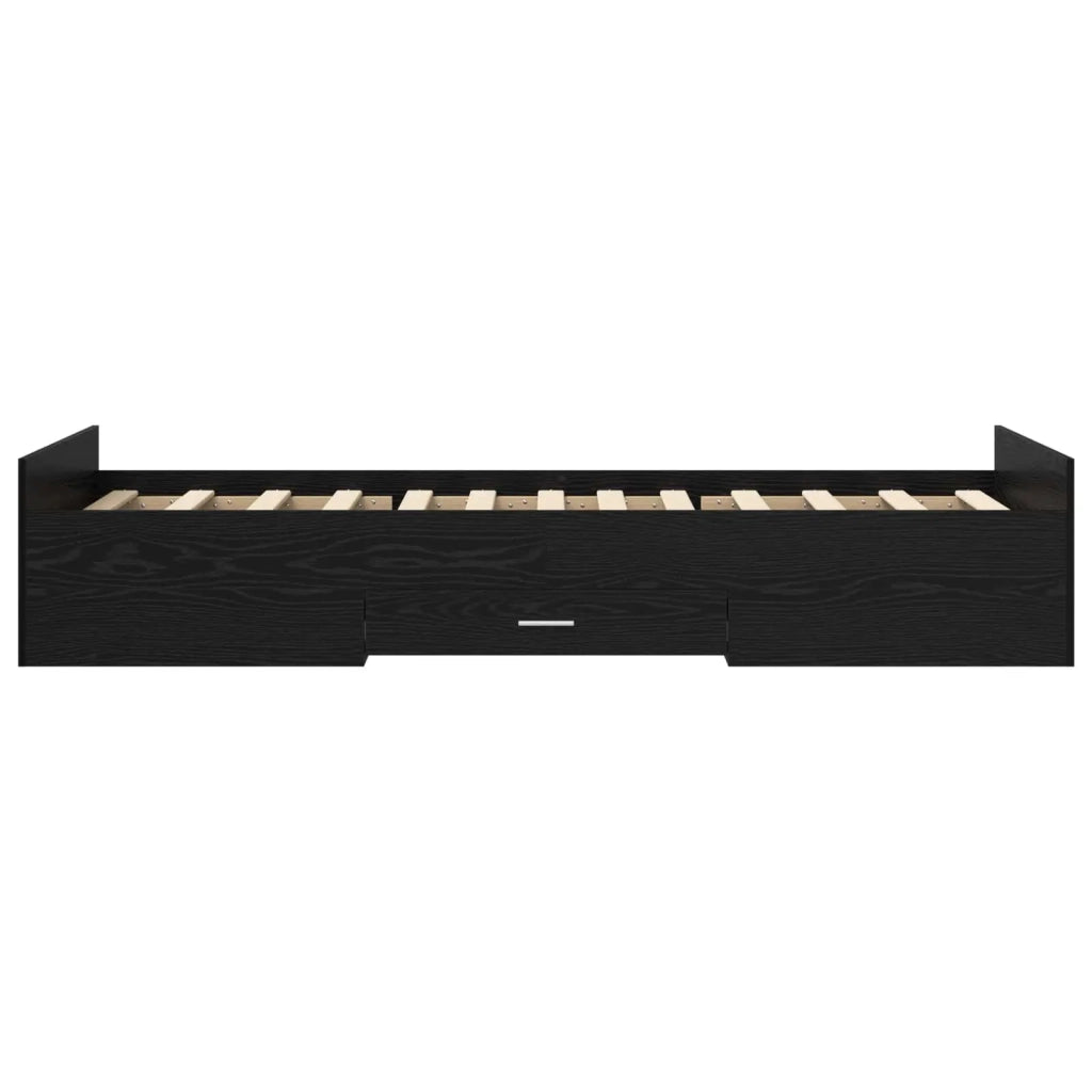 Telaio del letto con storage Rovere Nero 80 x 200 cm 3429507