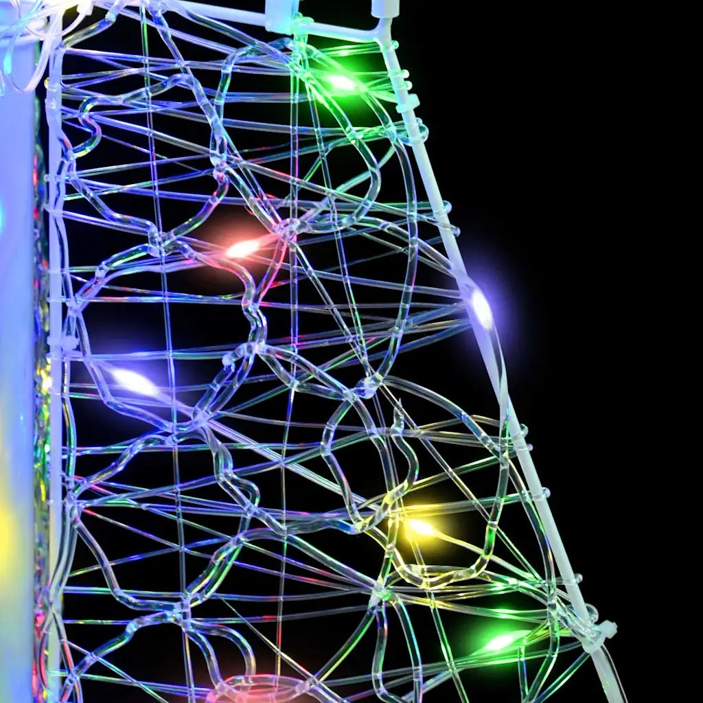 Albero di Natale con 100 LED Multicolore 120 cm Acrilico