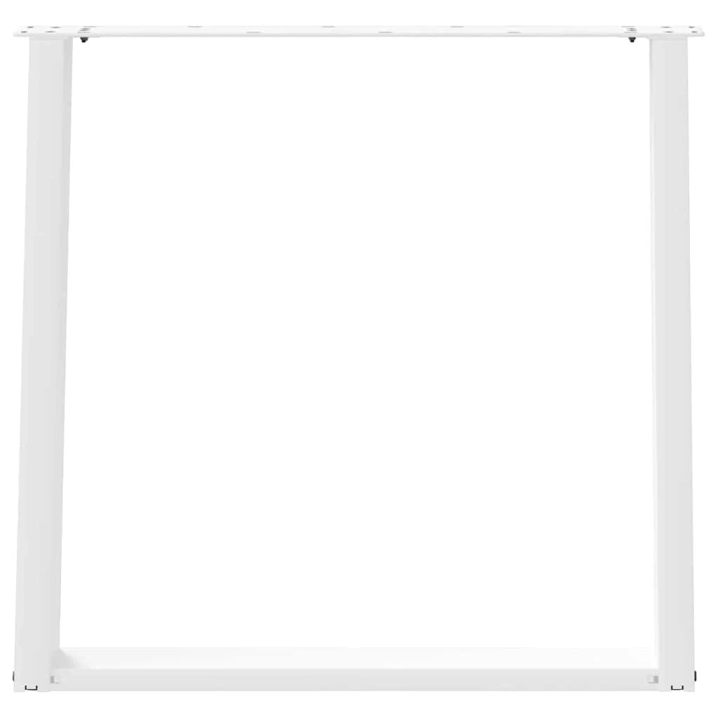 Set di 2 gambe regolabili per tavolo da pranzo a forma di U 70 x 72-73 cm design moderno acciaio bianco 02_0057073