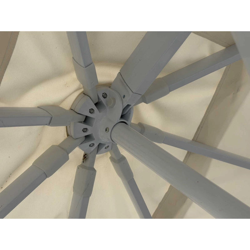 Ombrellone alluminio Montana 3x3h2,65m bianco palo laterale