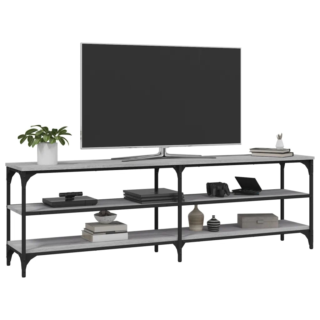 Mobile Porta TV Grigio Sonoma 160x30x50 cm in Legno Multistrato