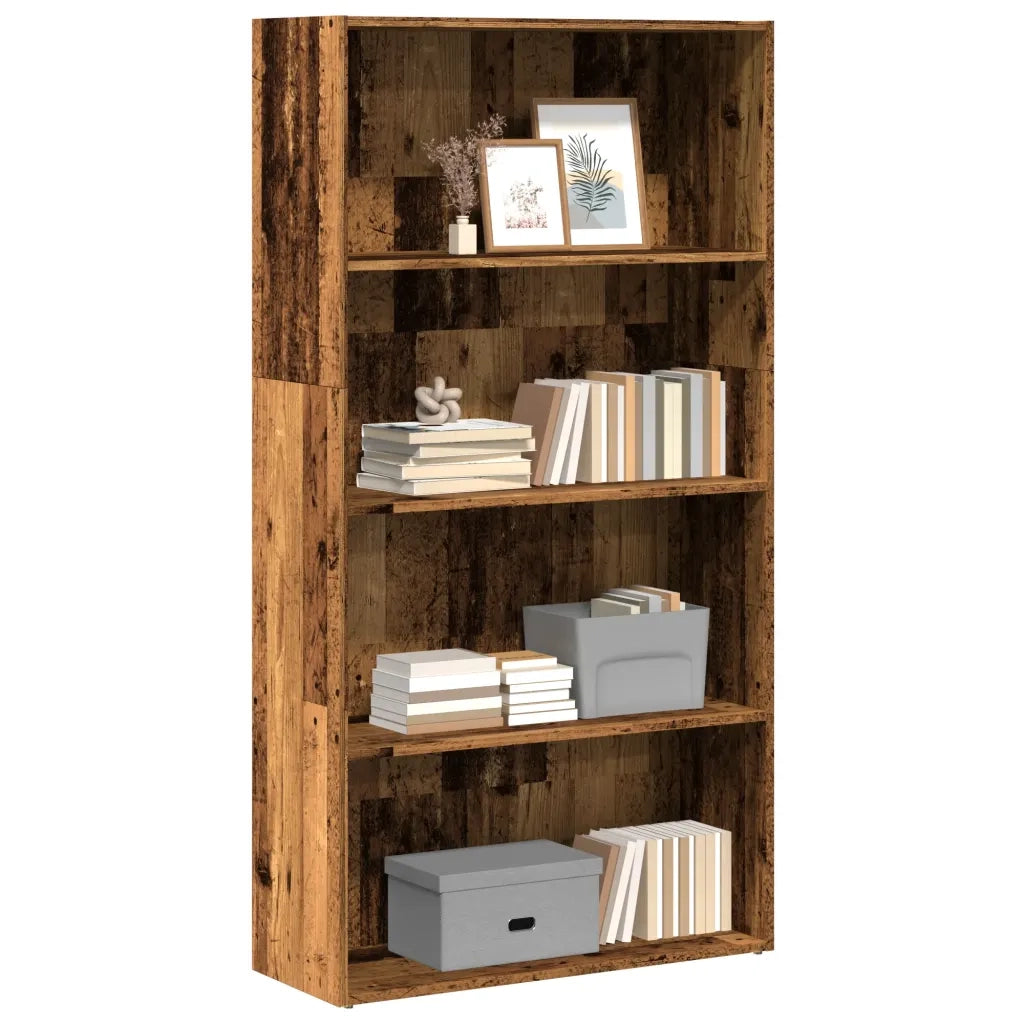 Libreria-Scaffale per Libri-Mobile di Stoccaggio Legno Antico 80x30x152 cm in Legno Multistrato