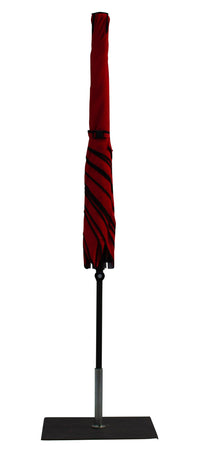 Ombrellone da Giardino 2x2 m Palo Ø38 mm in Alluminio Tessuto Dralon Acrilico Border Rosso