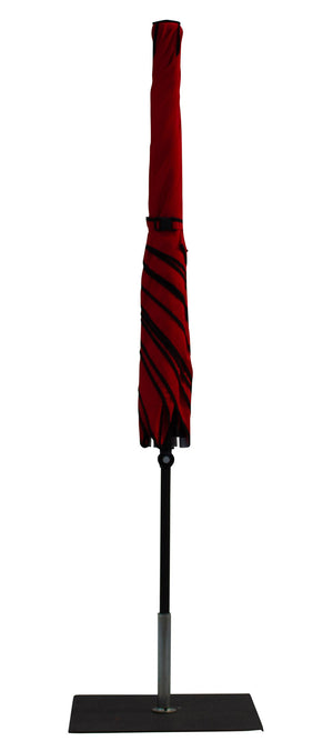 Ombrellone da Giardino 2x2 m Palo Ø38 mm in Alluminio Tessuto Dralon Acrilico Border Rosso