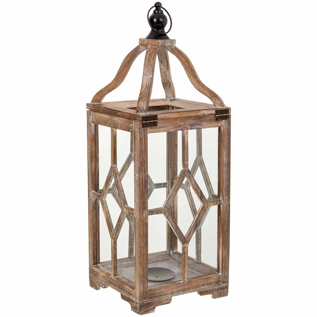 Lanterna in legno 21x21x60h cm