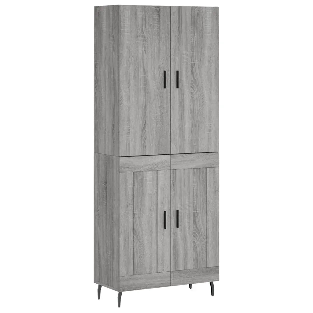 Credenza Grigio Sonoma 69,5x34x180 cm in Legno Multistratocod mxl 101591