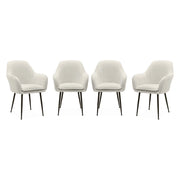 Set di 4 poltrone bouclette con gambe in metallo | sweeek
