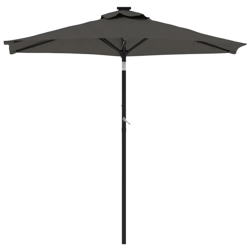 Ombrellone da giardino inclinabile con manovella 225 x 225 x 212 cm moderna protezione UV poliestere antracite 02_0056367