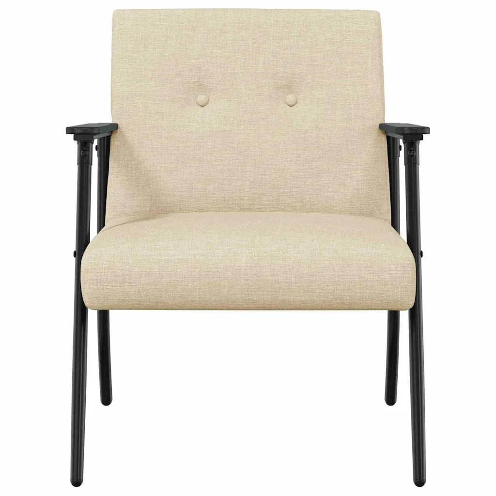 Poltrona-Poltroncina-Divano Sedia Crema Tessuto 374508