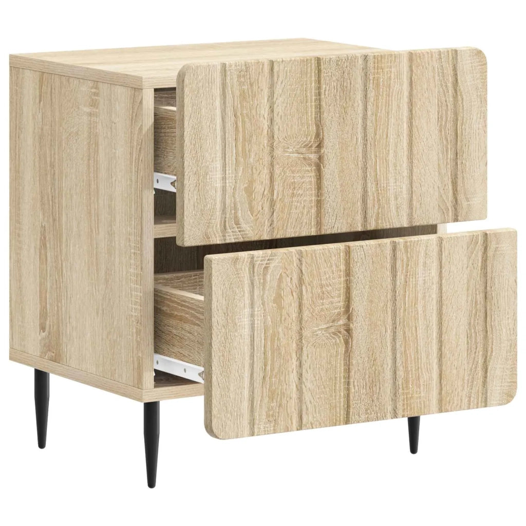 Comodino | Armadio da Notte | Mobiletto da notte con cassetto Rovere Sonoma 43 x 34,5 x 49,5 cm