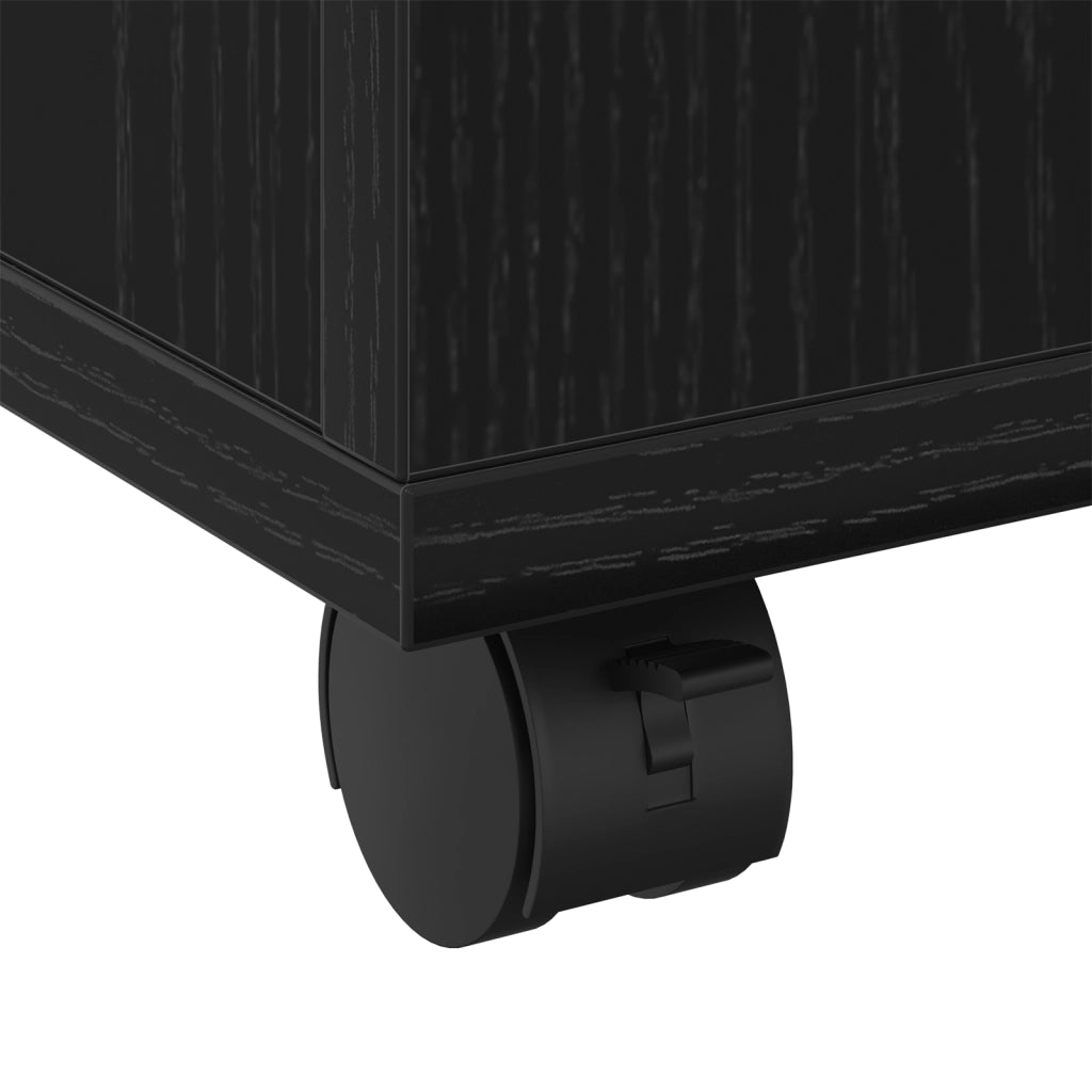Tavolino  Nero Rovere 60x60x38 cm in legno ingegnerizzato