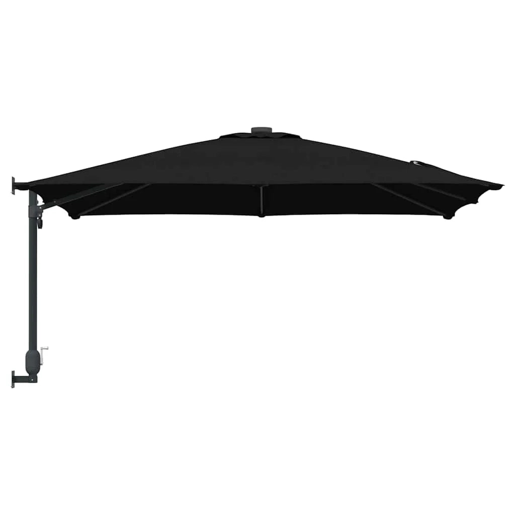 Moderno ombrellone da giardino basculante 248,5 x 247,5 x 160 cm per pratico terrazzo in poliestere nero 02_0058640