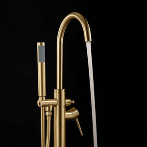 Rubinetto Indipendente Rea Lungo Brush Gold