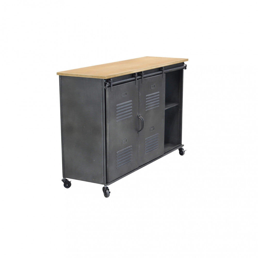 Mobile Gabriel 116x40x77 h cm in Acciaio Grigio