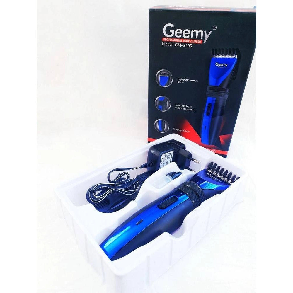 Trade Shop - Tagliacapelli Geemy Gm-6103 Professionale A Batteria Ricaricabile Regola Barba -