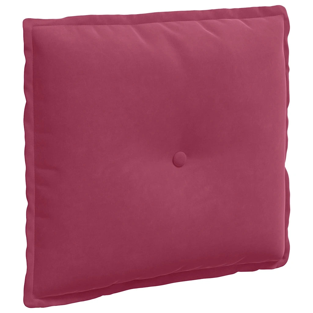 Cuscino per Schiena Rosso Vino 50 x 45 cm Tessuto in Cords 42014637
