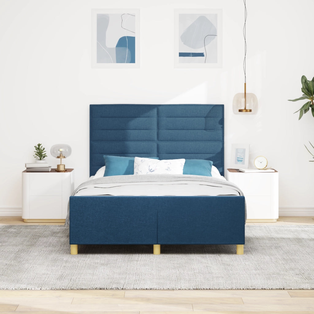 Letto  Blu 140x190 cm in Tessuto