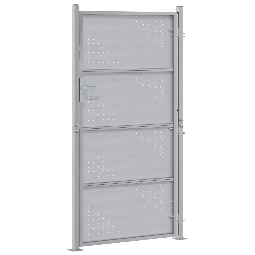 Cancello da giardino Argento 96 x 200 cm Acciaio inossidabile 3402589