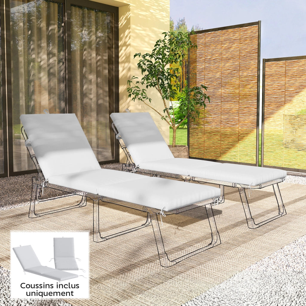 Cuscini Chaise Longue ¨C zephmum ¨C Grigio Chiaro 182x53x6cm