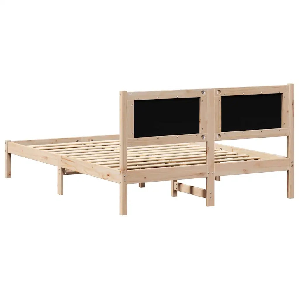 Struttura del letto Grigio scuro 140 x 190 cm Pino massello 878195