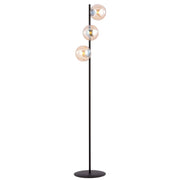 Piantana Minimal Durga Acciaio Nero Ambra 3 Luci E14 Ip20