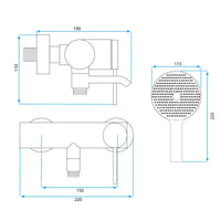 Rubinetto Da Vasca Rea Clif Brush Gold
