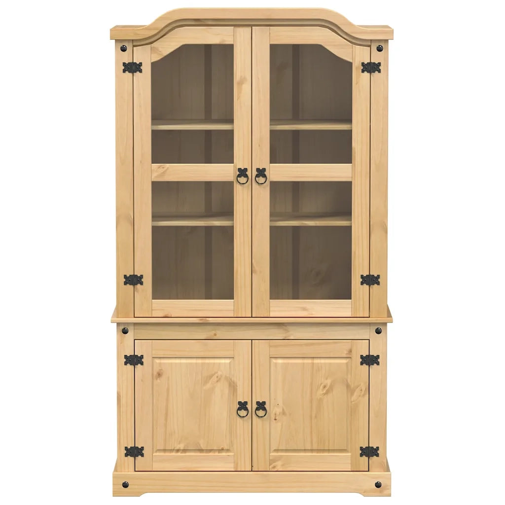Vetrina Corona 103,5x42x180 cm in Legno Massello di Pino 4002777