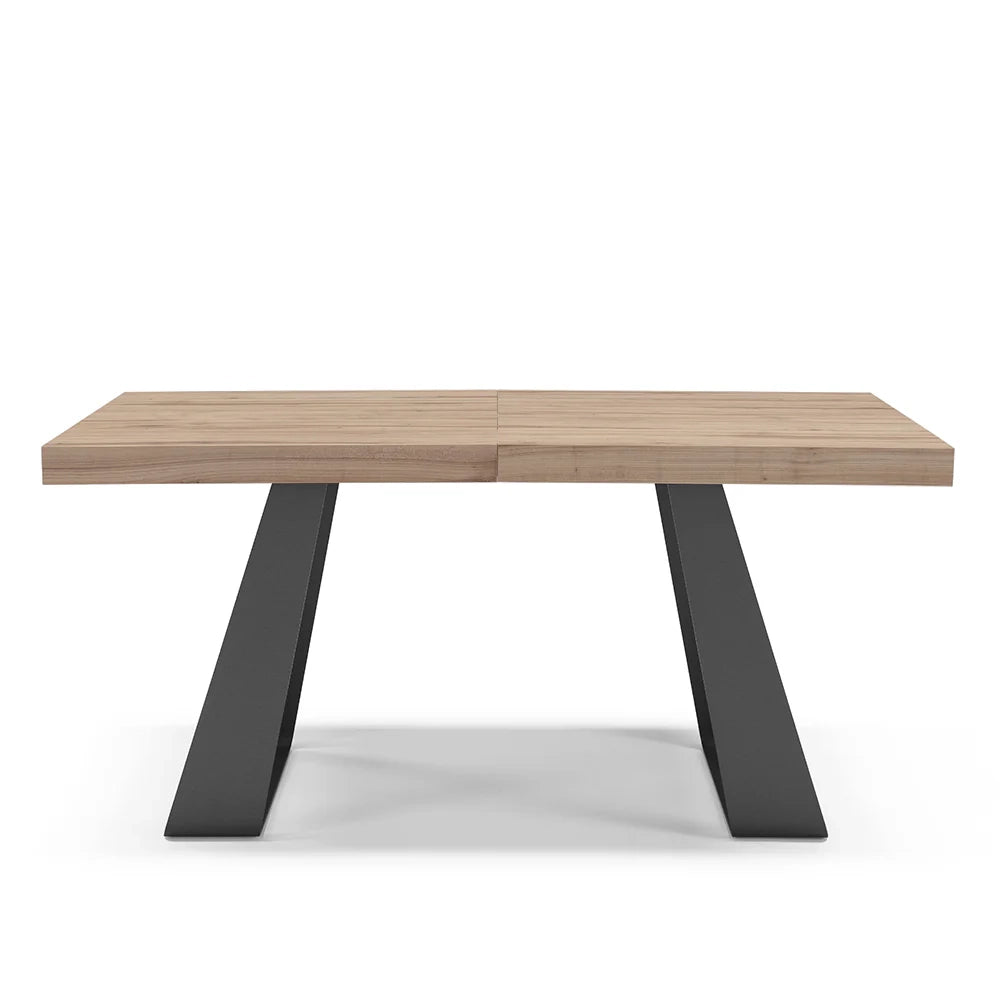 Tavolo allungabile da pranzo Noce 160x90 MADE IN ITALY modello ARGO fino a 240 CM per sala da pranzo, cucina e soggiorno, design moderno con top melaminico