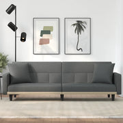 Divano Letto con Cuscini Grigio Scuro in Tessuto 351876