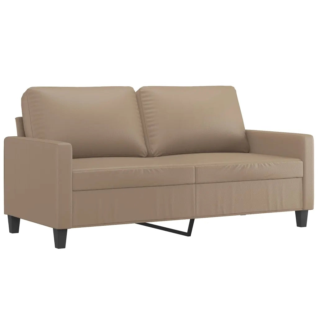 Divano a 2 Posti Cappuccino 140 cm in Similpelle 359141