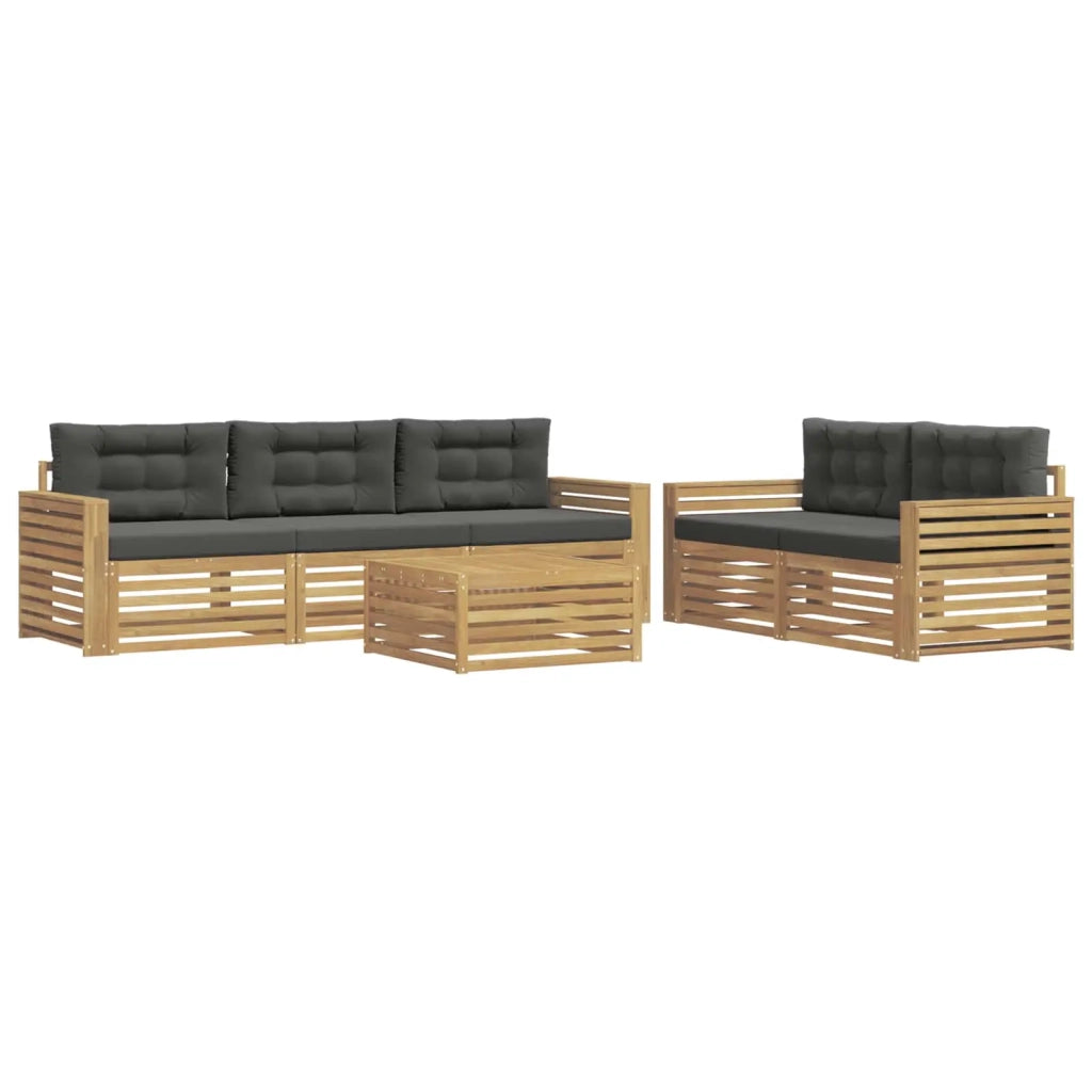Set di divani da esterno 6 pz Bianco e Antracite 3390052