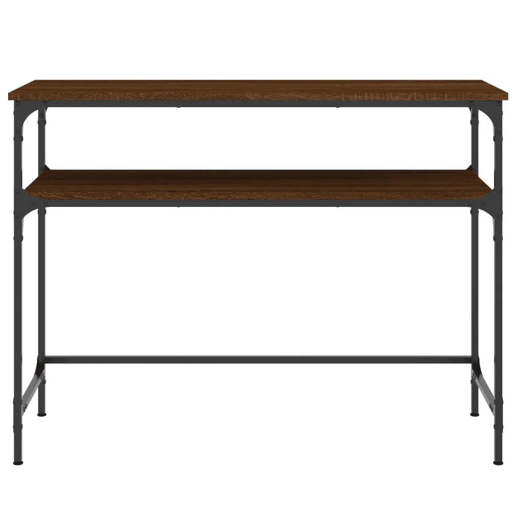Tavolo Consolle Rovere Marrone 100x35,5x75 cm Legno Multistrato 834049