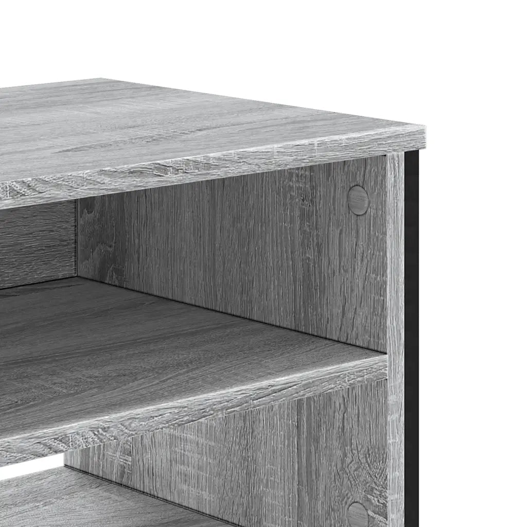 Mobile Porta TV Grigio Sonoma 122x34x41cm in Legno Multistrato