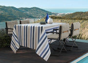 Tovaglia Miros Resinata Antimacchia Copritavolo Cucina Disegno James - 140x240 - Blu