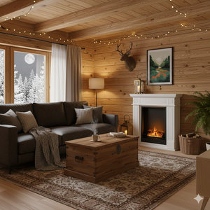 Camino a Bioetanolo da Terra Donatello 81x30x86 cm in MDF Bianco