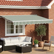 Tettuccio Elettrico Retrattile Verde e Bianco 3 x 2 m 3421274