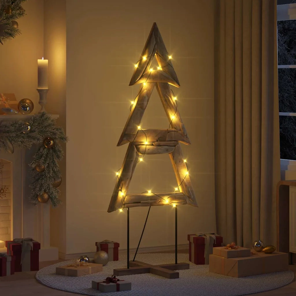 Albero di Natale Marrone 181 cm Legno massello di teak