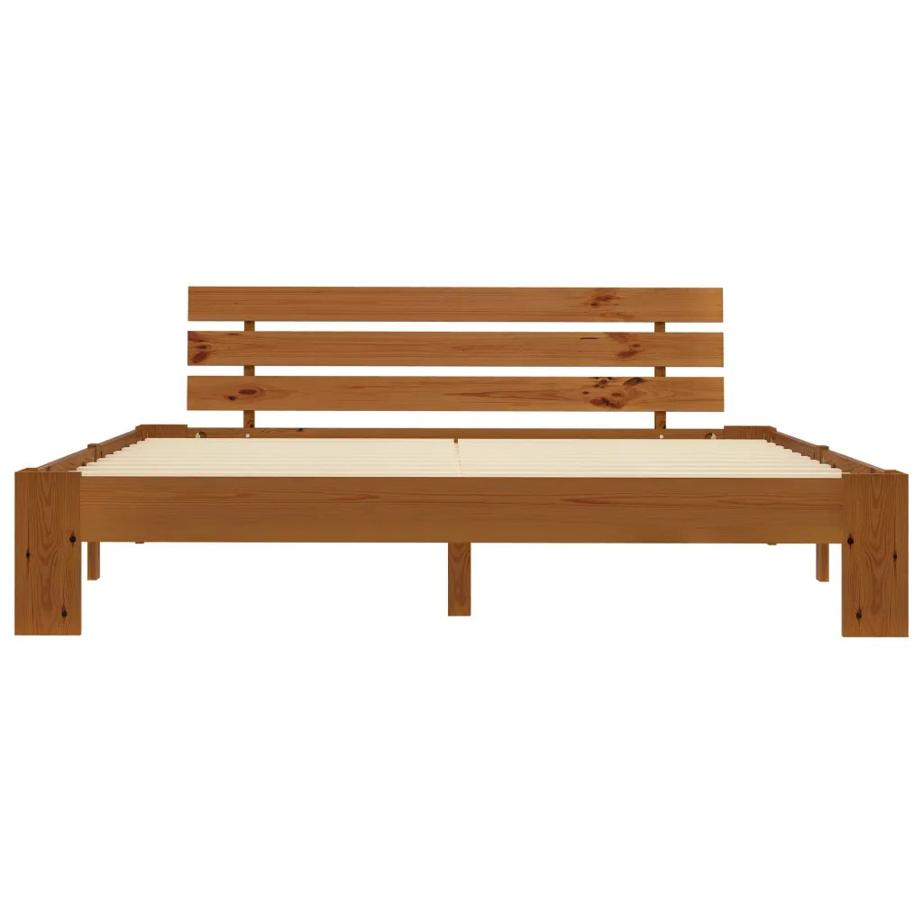 Giroletto senza Materasso Ambrato 180x200 cm in Legno di Pino 283183