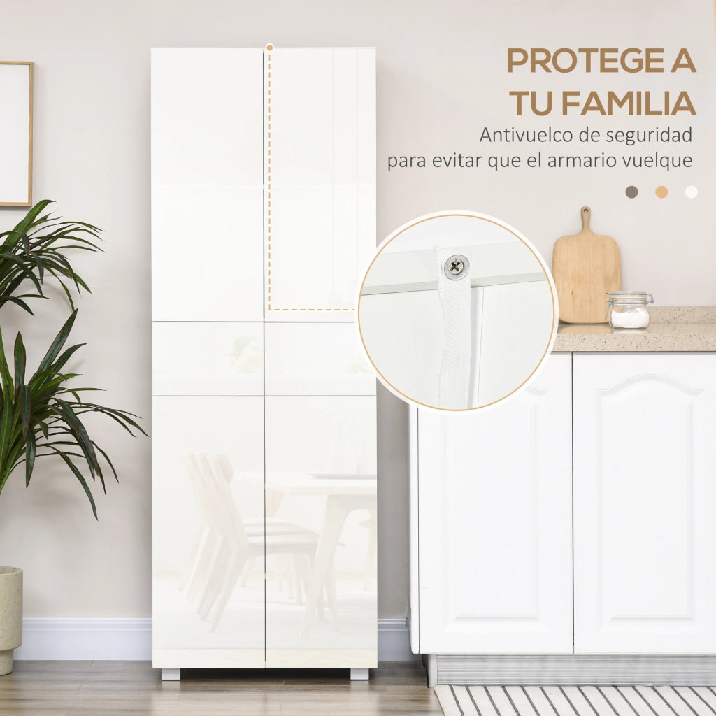 Mobile Ingresso con 4 Ante 2 Cassetti ¨C Xylo ¨C Bianco 60x35x170 cm