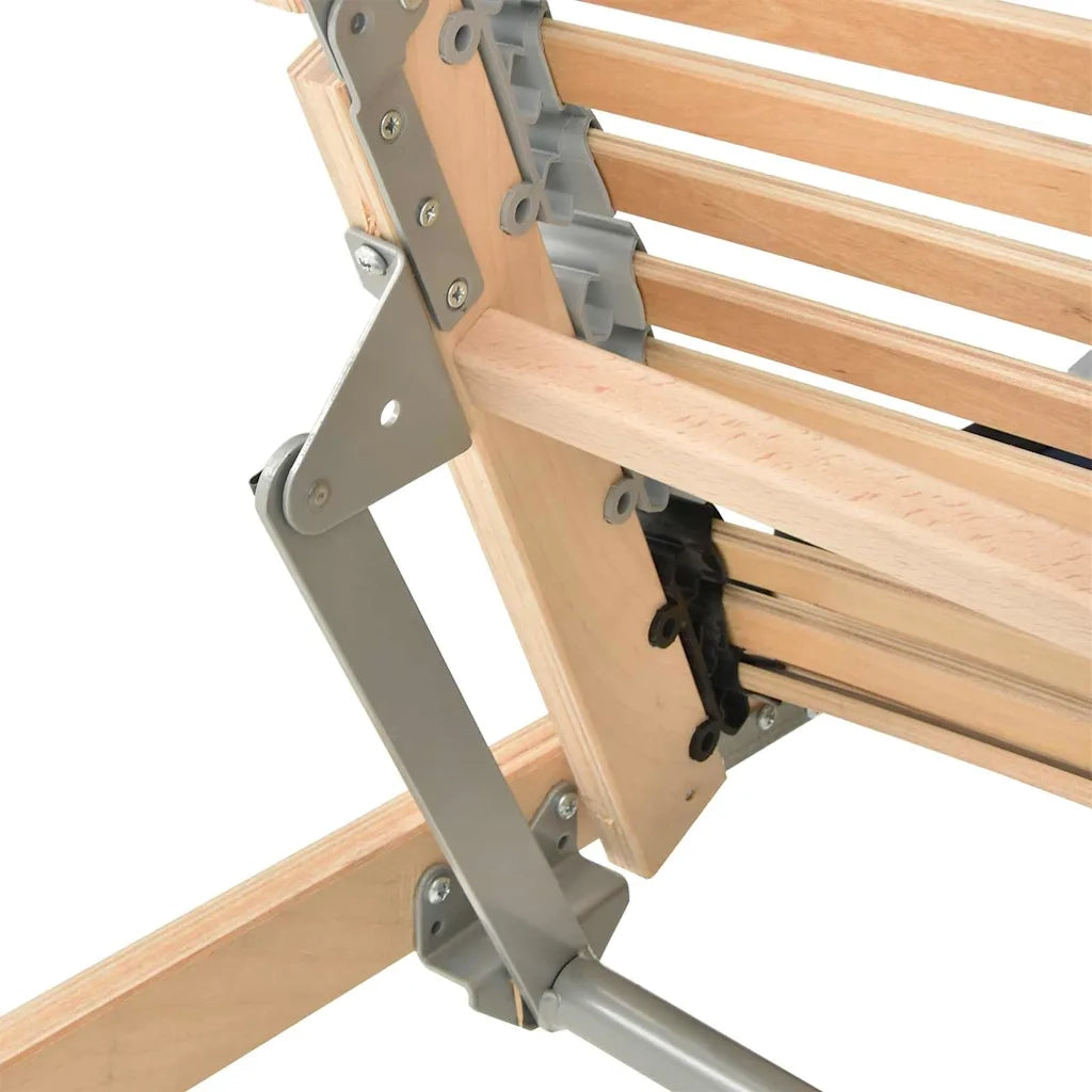 Base a doghe Marrone 80 x 190 cm Legno massello di faggio 42015273