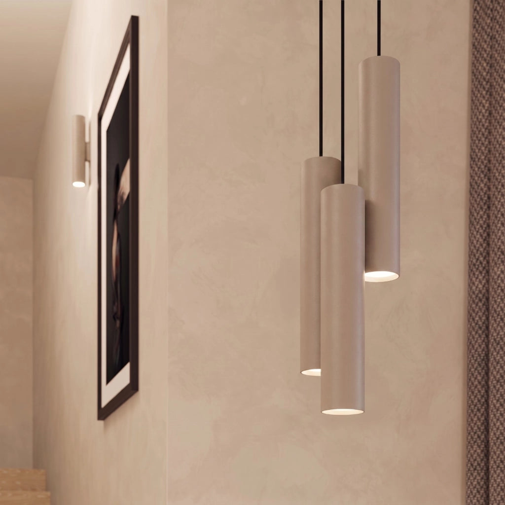 Lampada a sospensione LAGOS 3L taupe