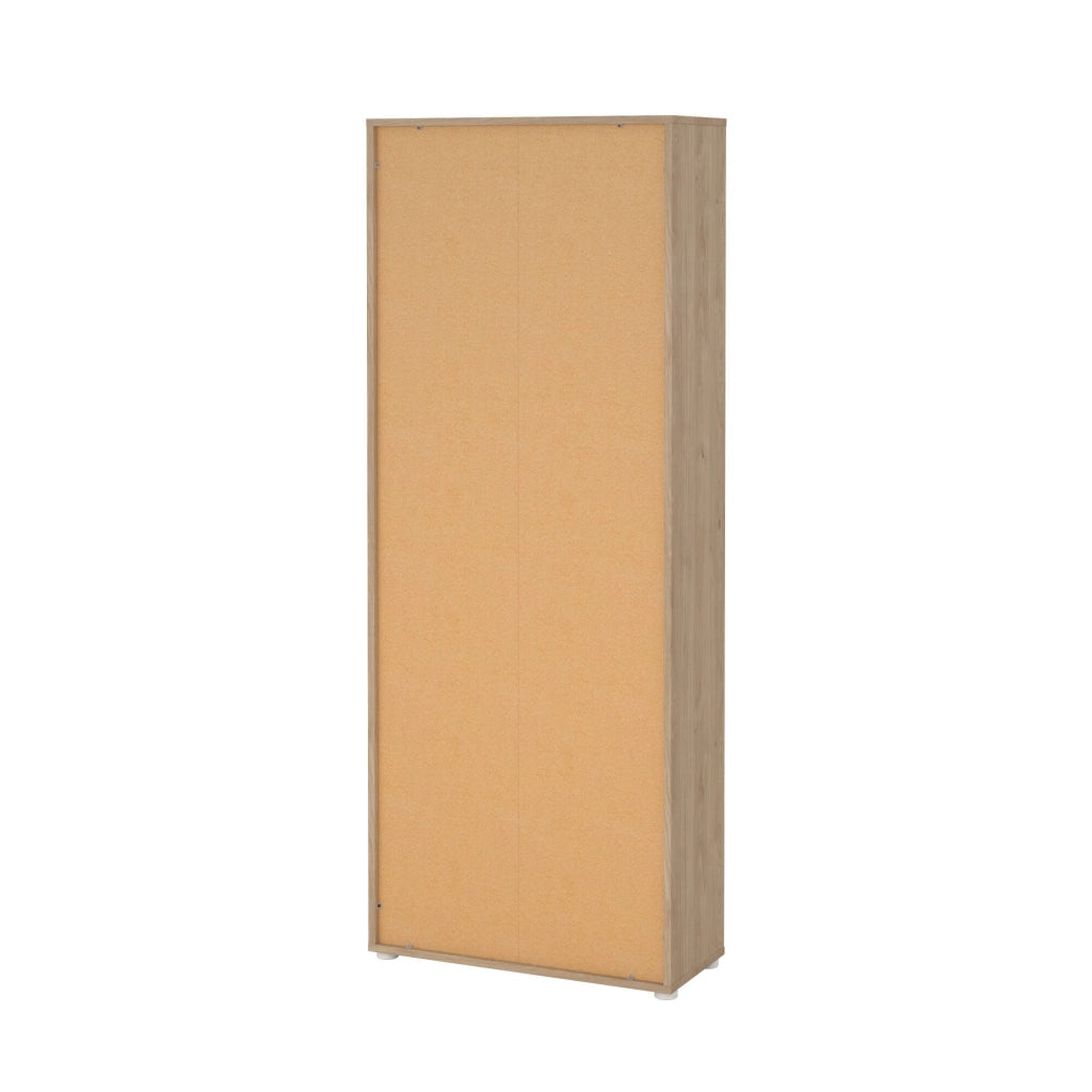 Libreria Penh, Scaffale da ufficio, Mobile portalibri, Biblioteca, 80x34 h205 cm, Rovere