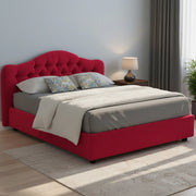 Letto Matrimoniale Arex, Letto Matrimoniale Sfoderabile Made in Italy, Rosso