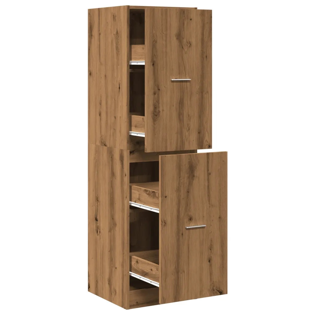vidaXL Armadietto da Farmacia Rovere 40x41x144,5 cm in Truciolato
