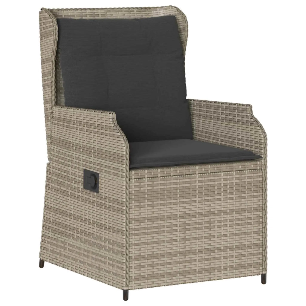 Panchina da giardino 2 pcs Grigio chiaro polyrattan 3394490